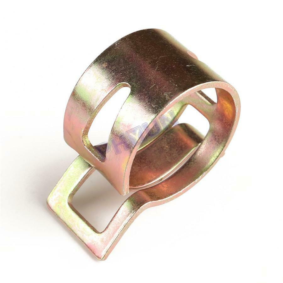 72x Î¦7mm-Î¦17mm 6 Size Spring Clip Fuel Line Hose Clip Water Pipe Air Tube Clamp