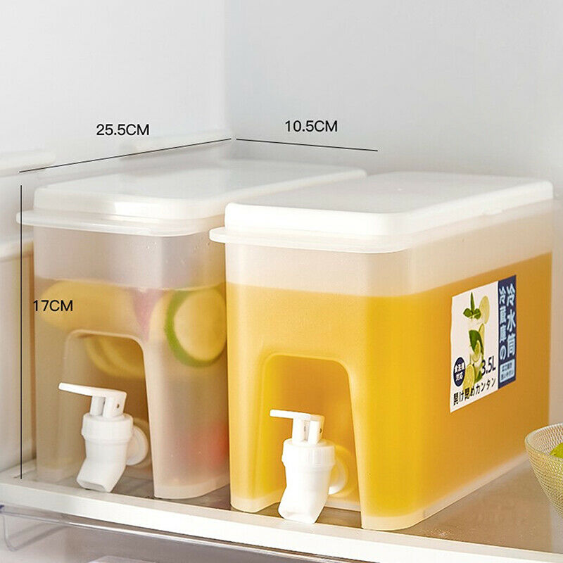 3.5L Cold Water Jug Faucet Cold Water Bottle Container Lemon Juice Container KX