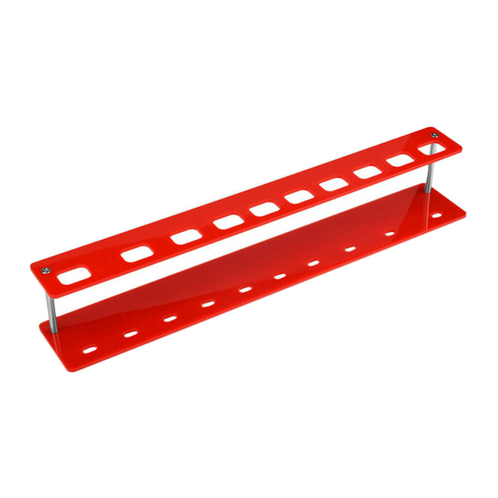 10 Holes Makeup Brushes Pencil Pen Display Stand Rack Organizer Holder Red