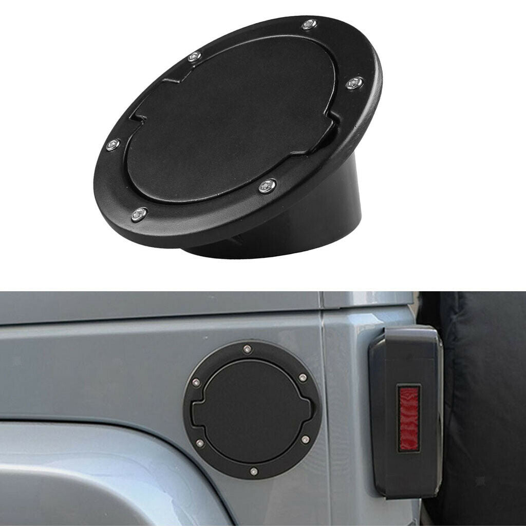 Black Gas Tank Cap Cover Accessories for Jeep Wrangler JK 2/4 Door 07-18