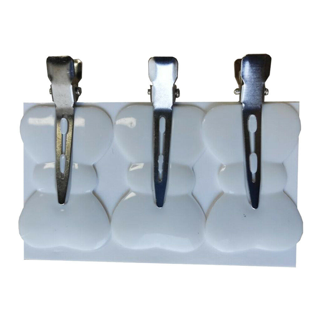 Pack of 4 Seamless No Bend Pin Curls Clips Bangs Clip Butterfly White