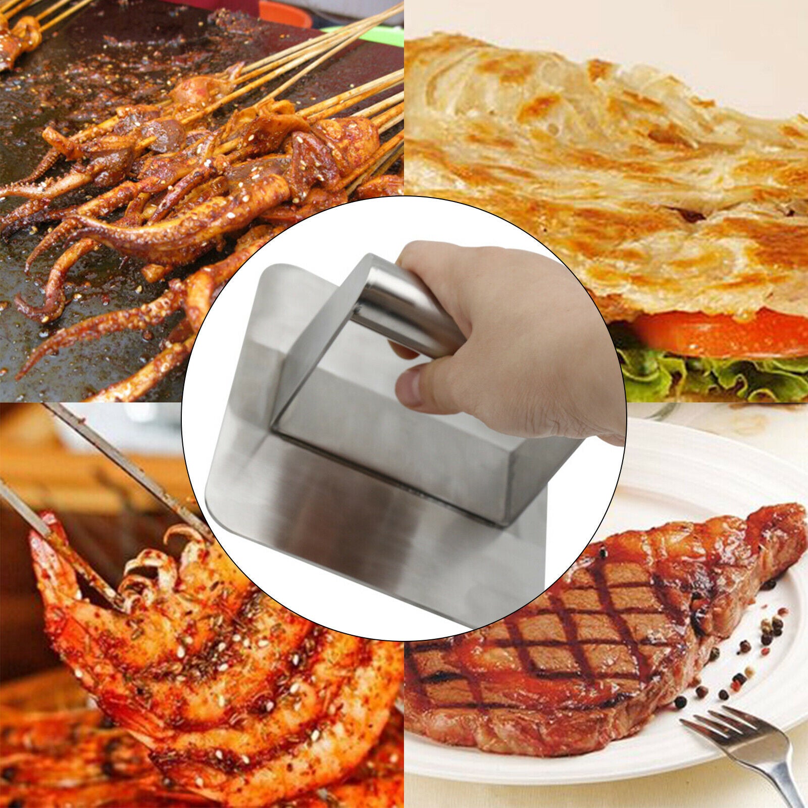 Professional Grill Press Sausage Kitchenware Bacon Presser Spatula Accessory