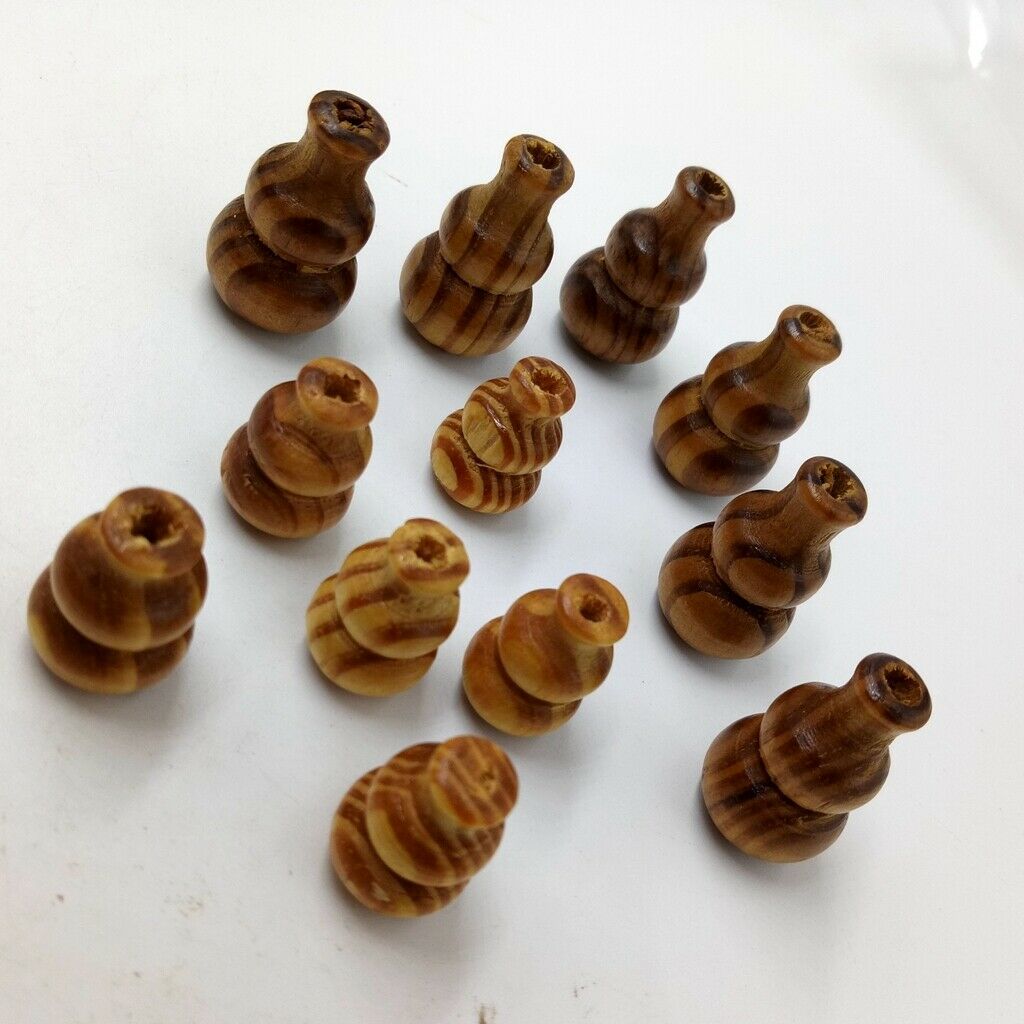 25pcs Calabash Gourd Natural WOODEN BEADS Spacer Fashion Jewelry Making 27mm