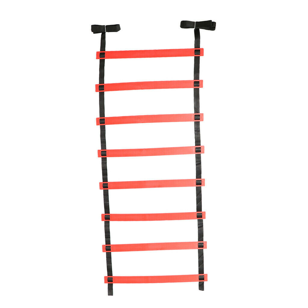 Flat Rung Agility Ladder for Soccer Football Rugby Training 13Ft Red