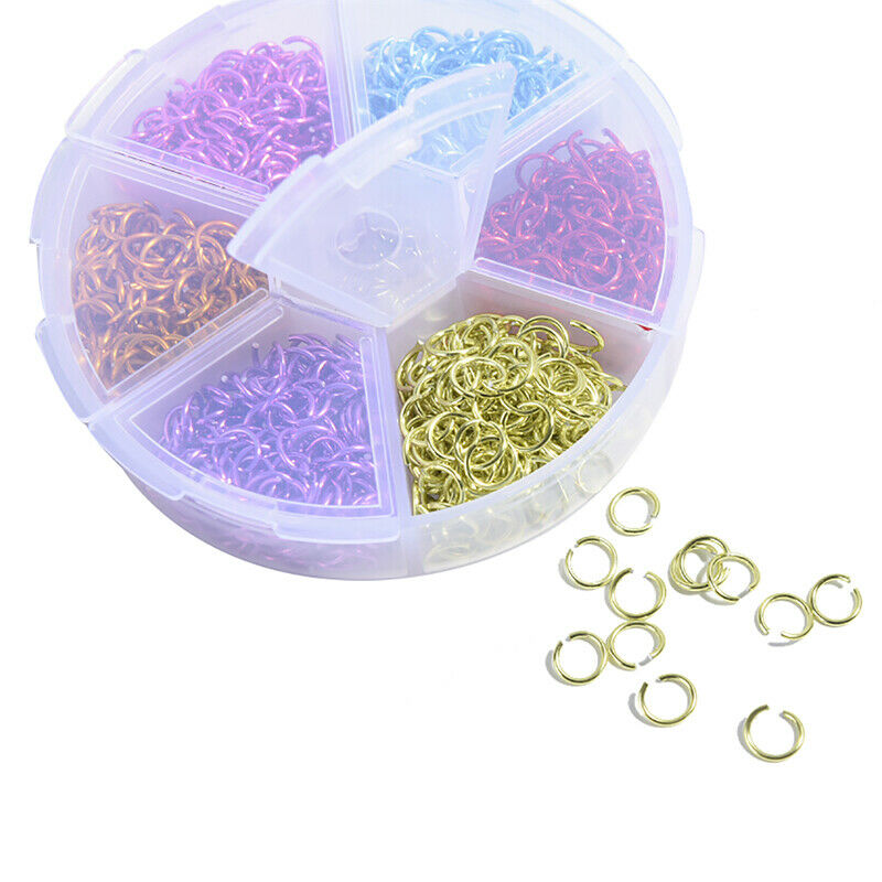 1080Pcs/Box Mixed Colors Open Jump Ring Split Rings Jewelry Making Findin.l8