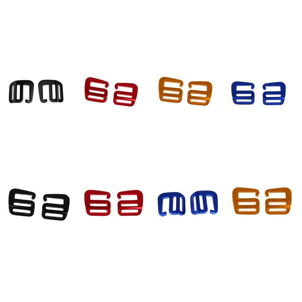 16PCS Webbing Strap Buckles G Hook Fasten Belt Clips Backpack Hardware