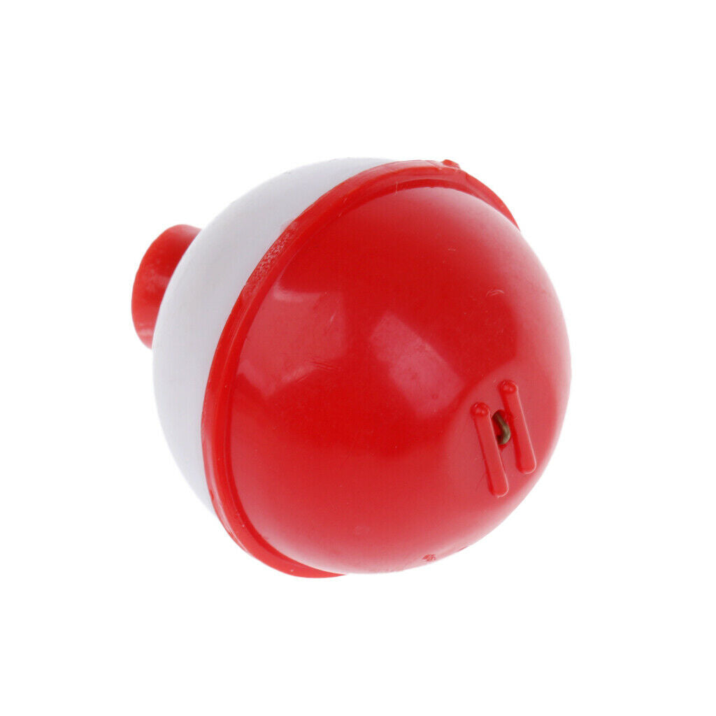 Hard ABS Snap-on Fishing Floats Push Button Float Bobbers Red & White 25g