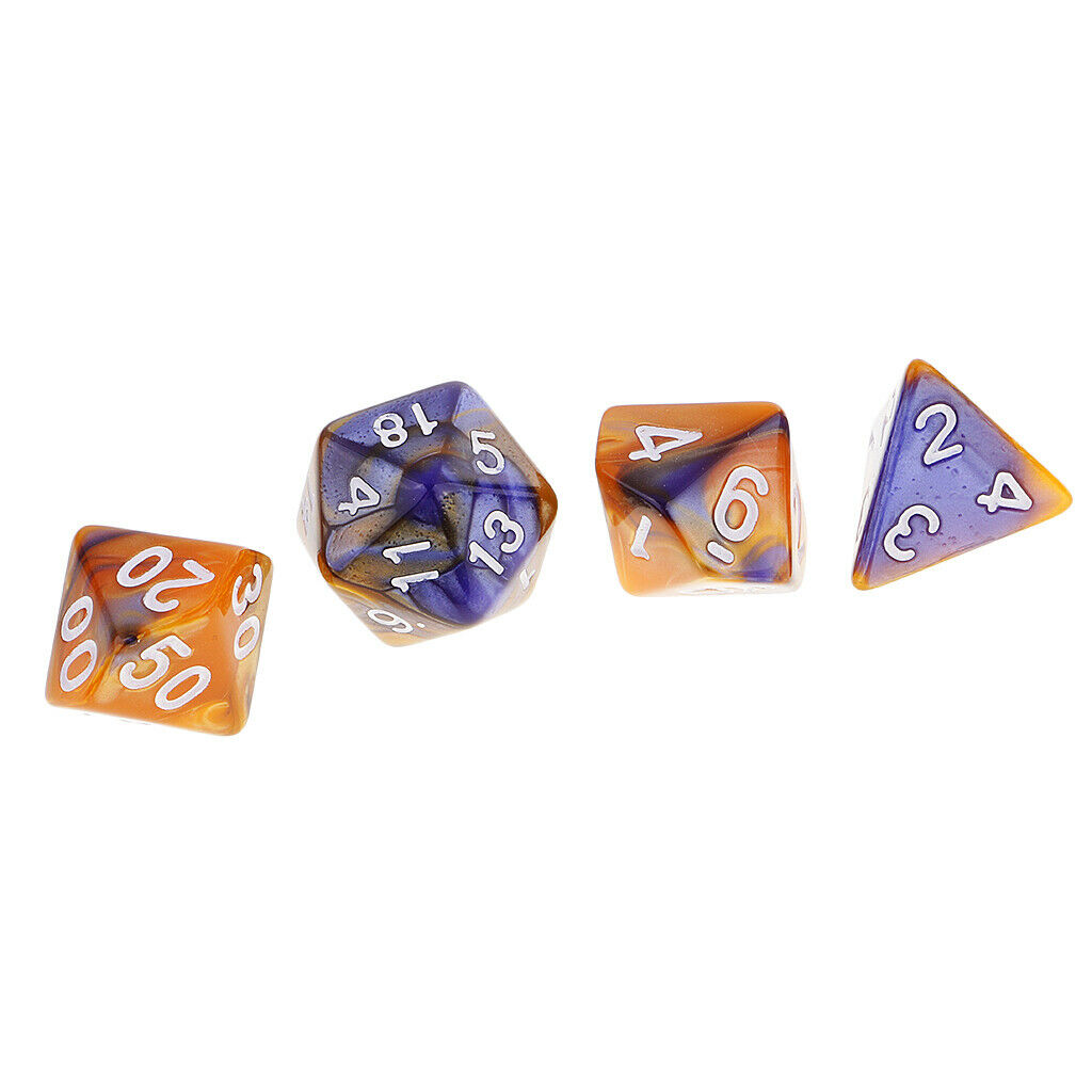 21 Pieces Multi Side Dice d4-d20 Casino Dices for Board Game Dices Toys