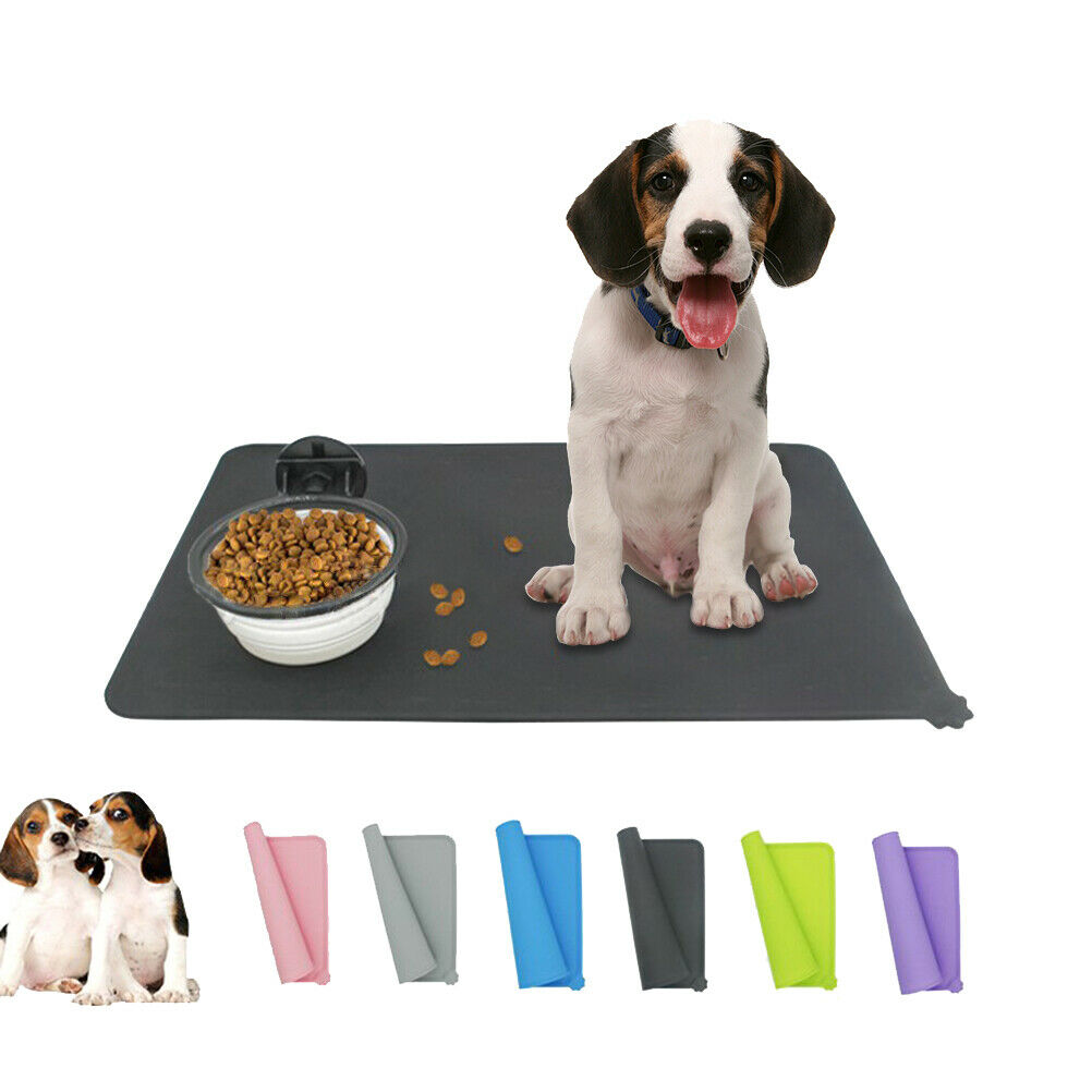 47 x 30cm Silicone Pet Feeding Mat Non Slip Waterproof Bowl Pad for Dog and Cat