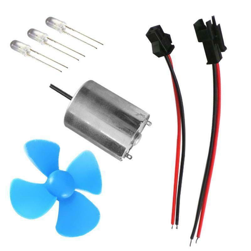 Set of 2 Micro Small Wind Turbine Wind Power Generator Kits DC Motor Turbines