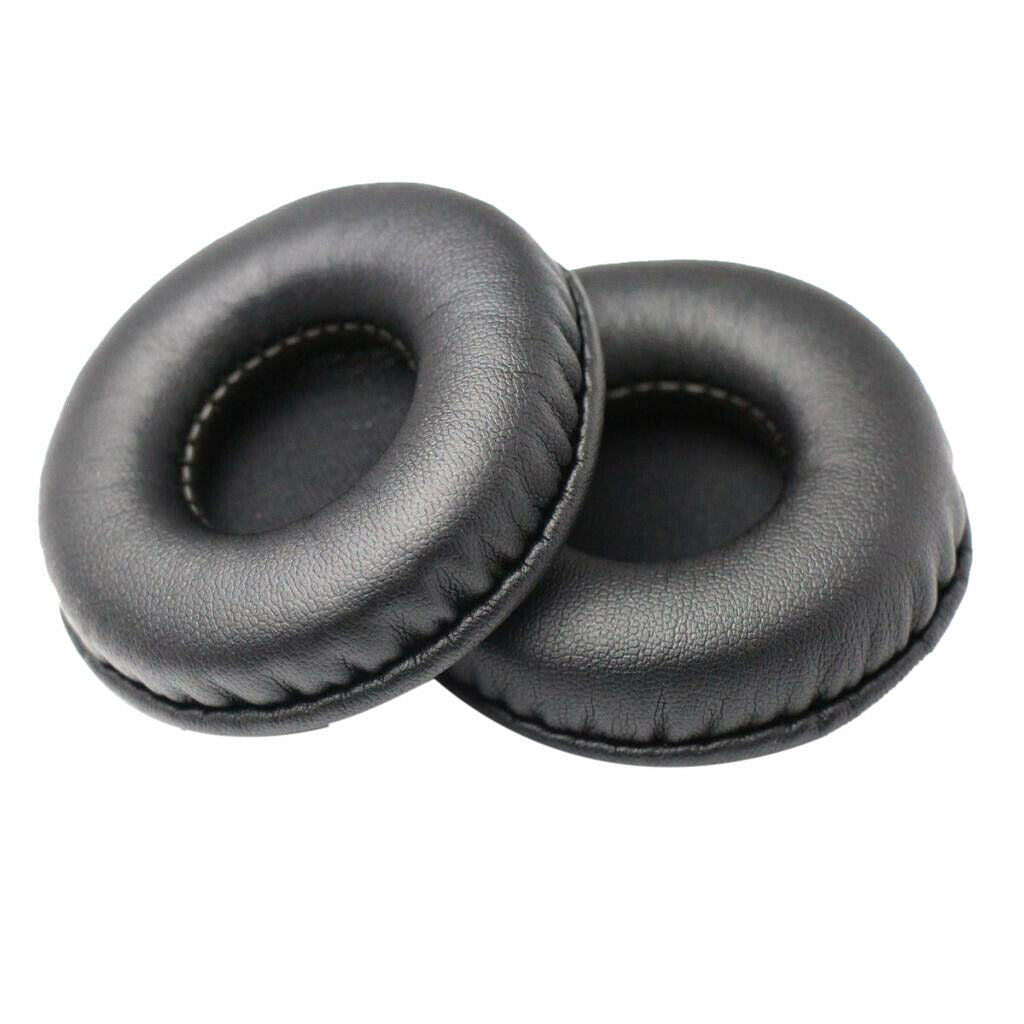 Premium 85mm Headphones Earpads Artificial leather Foam Ear Cushions Black