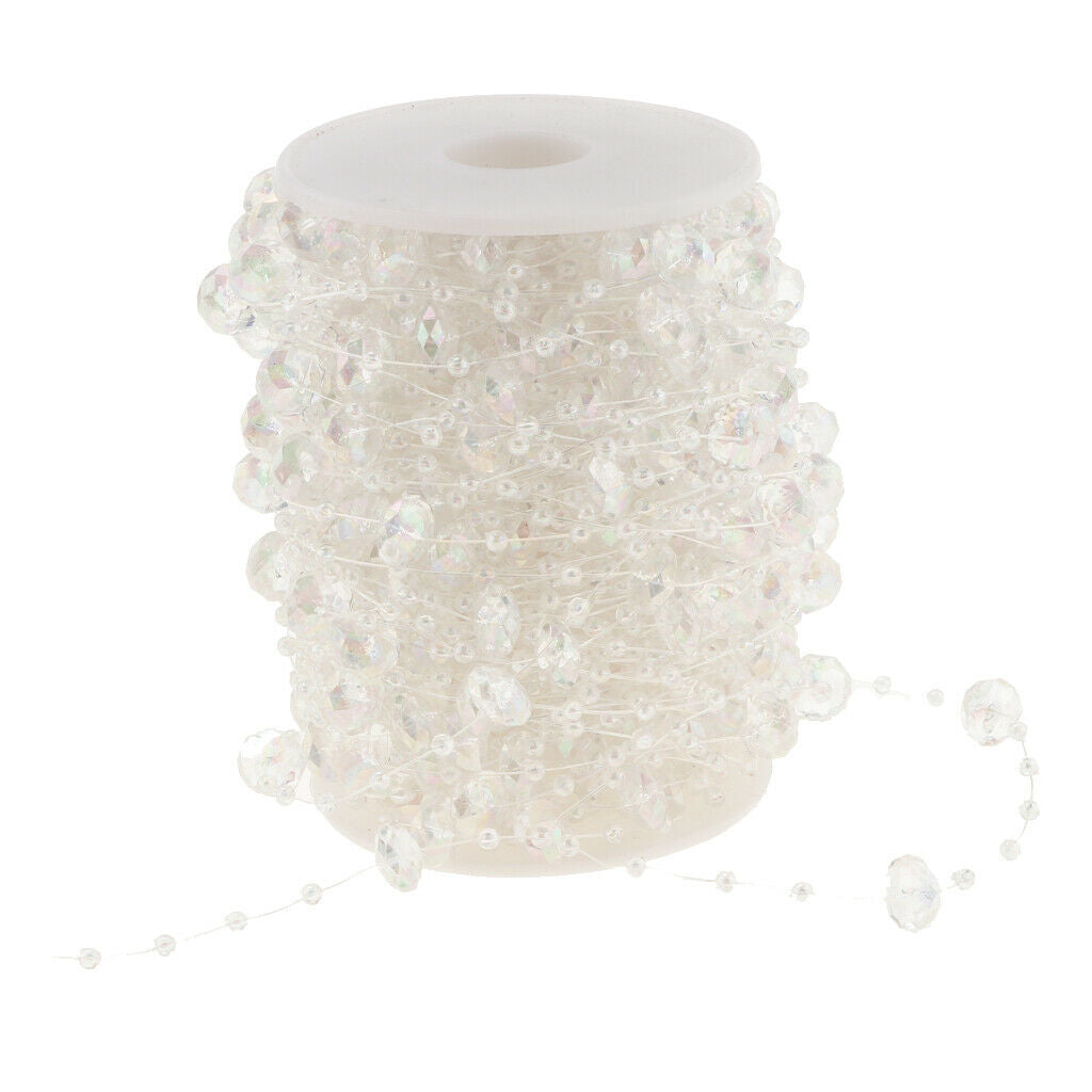 30m Colors Rhinestone Beads String Garland Chain Wedding Xmas Tree Decor