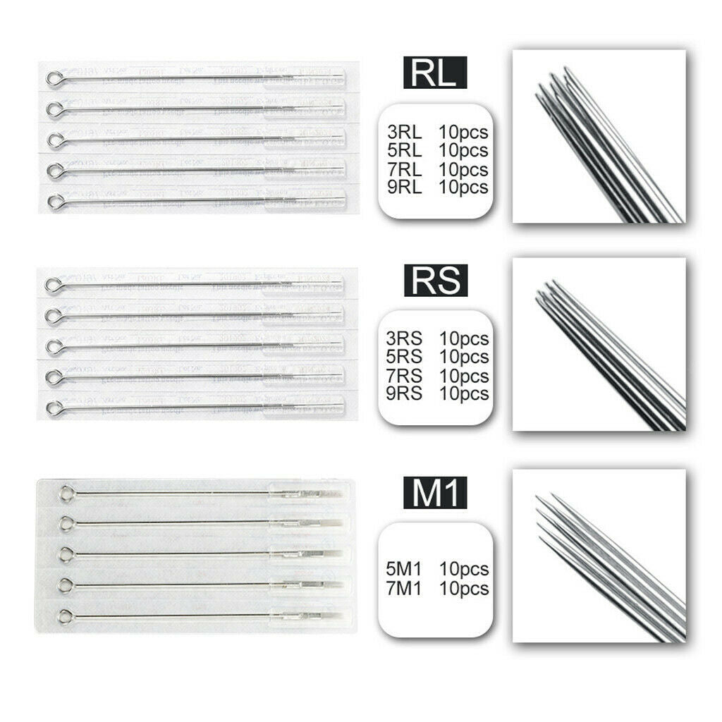 200 Counts Stainless Steel Tattoo Needles Nozzle Tips Tattoo Accessories