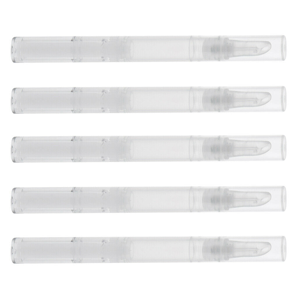 5Pcs 3ml Empty Nail Oil Pen,Twist Pen,Cosmetic Container,Lip Gloss Tubes