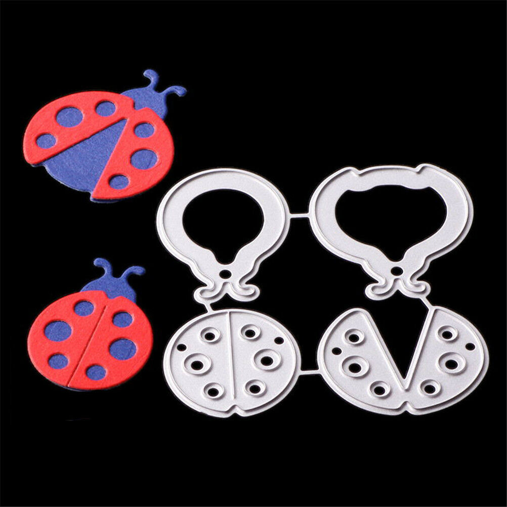 Vivid Ladybugs Cutting Dies Stencil DIY Scrapbooking Photo Album Decor Cra.l8