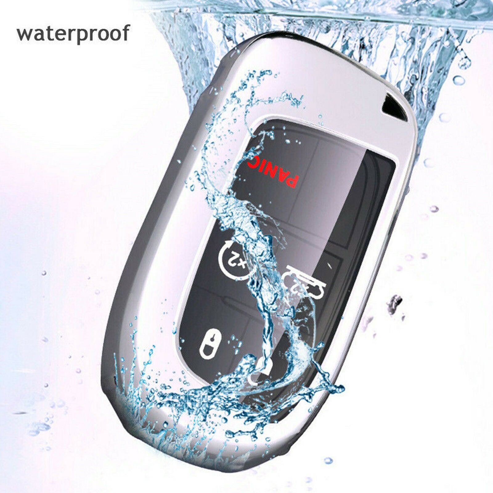 Car Key Case Cover Shell Smart Remote Bag For Jeep Chrysler Dodge 2011-up TPU