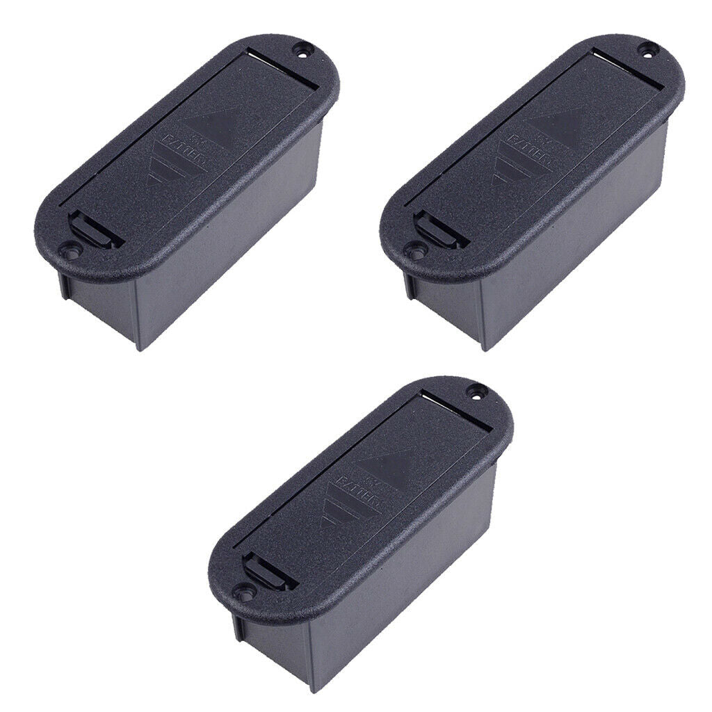 3 X 9v Battery Case Cover Compartment Box Holder for Guitar Bass Pickup