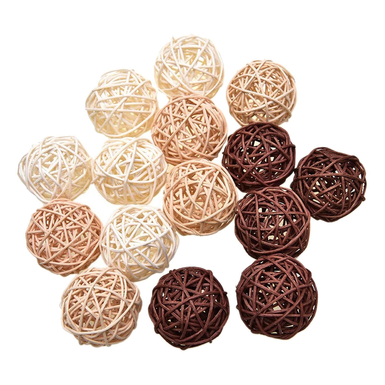 5cm Wicker Rattan Balls Decorative Orbs Table Ornament Wedding Decoration