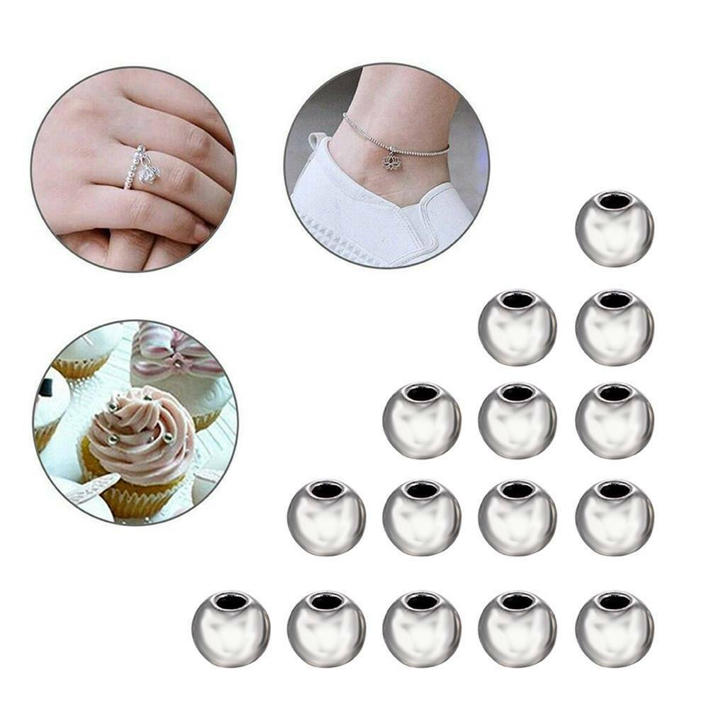 100PCS Round Ball-Beads DIY 1mm Spacer Beads Jewelry Making Finding Wholesale