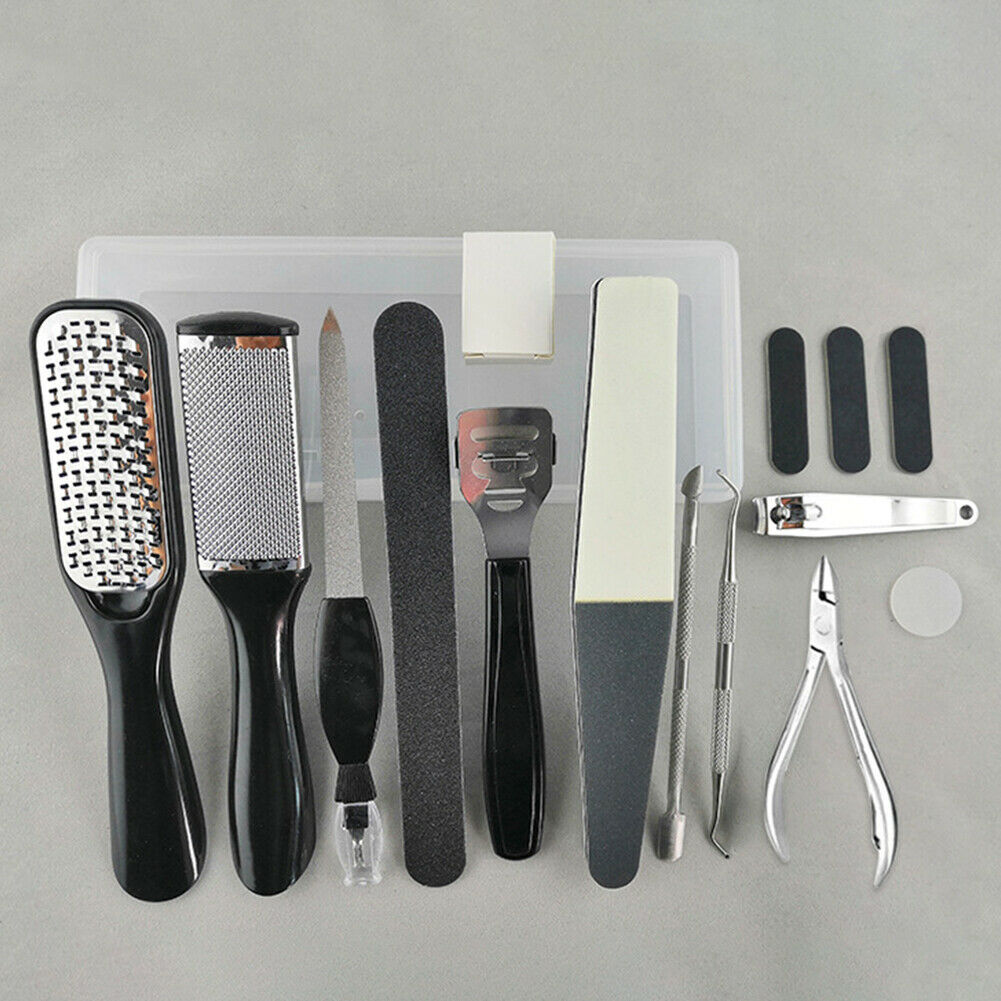 15pcs Foot Manicure Set Peeling Foot Dead Skin Calluses Cuticles Remover @