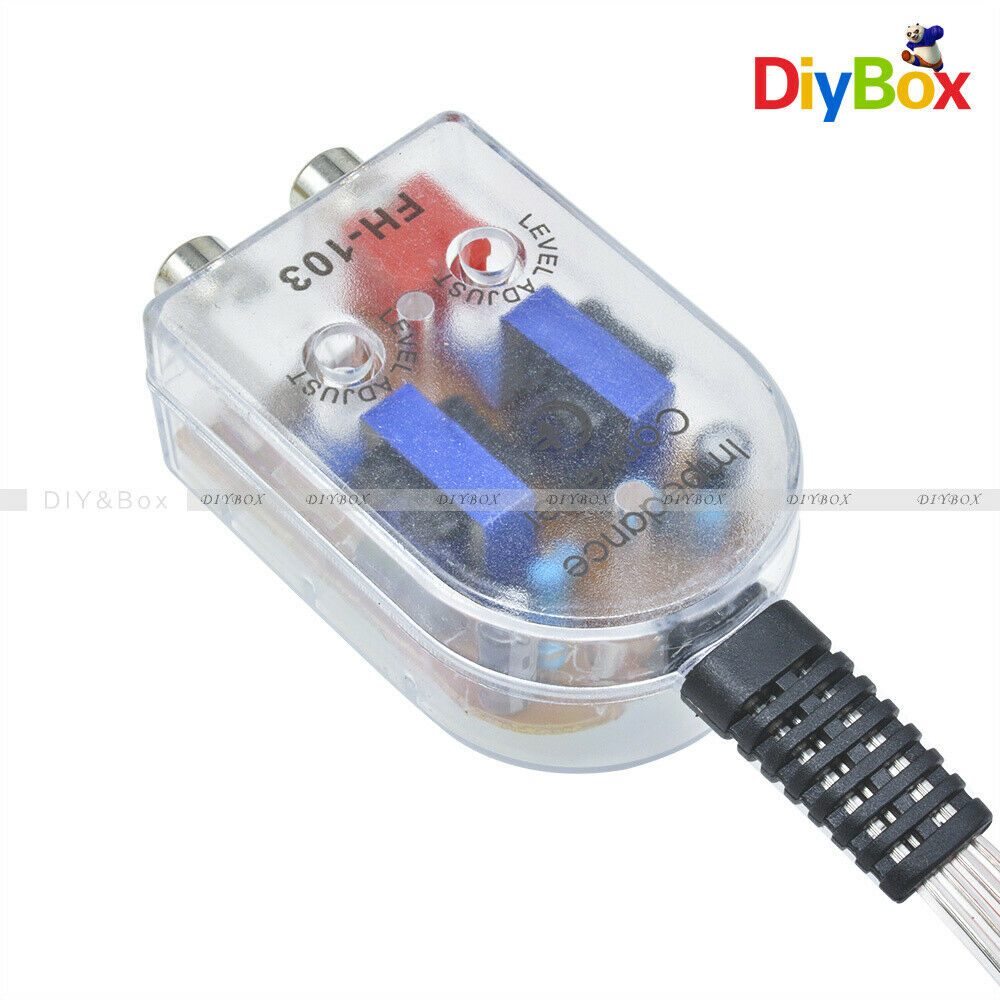 Level Car Speaker High to Low Impedance Converter Adjustable 2 Channel Line Out