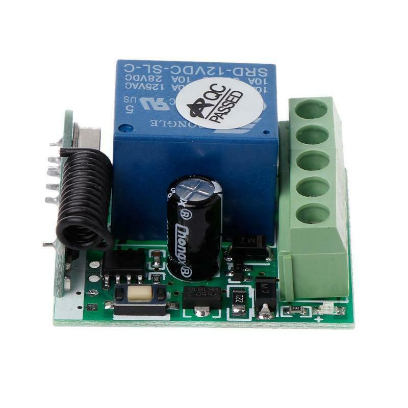 433Mhz Wireless Remote Control DC 12V1CH relay Receiver Module For learning code