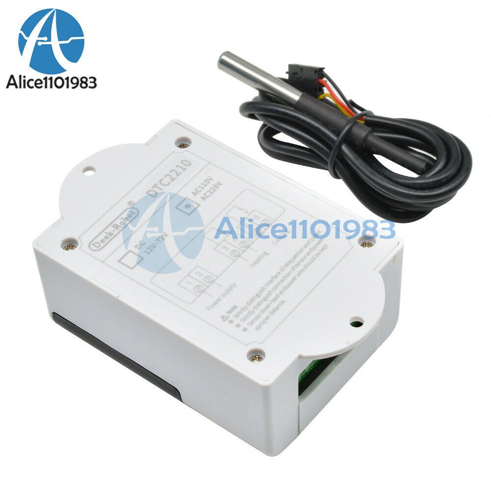 Digital AC110V-220V Dual LED Red+Blue DTC2210 Temperature Controller Thermostat