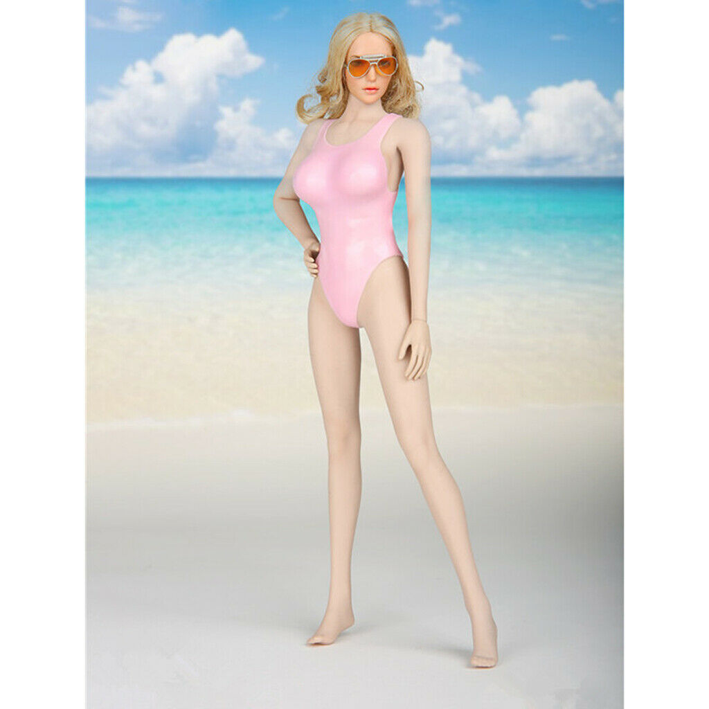 1/6 Scale Swimsuit Bikini for 12inch Female Action Figures Body Accs Pink