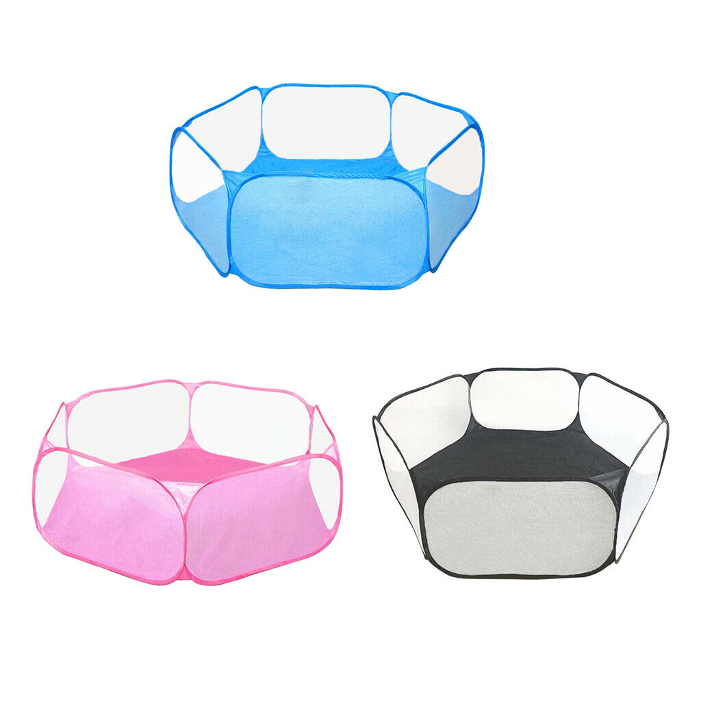 2 Pack Small Animals Tent, Reptiles Cage,Breathable & Transparent Pet Playpen