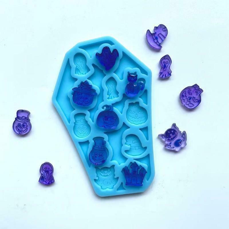 DIY Silicone Mold Halloween Coffin Shape Earrings Pendant Epoxy Jewellery Mould