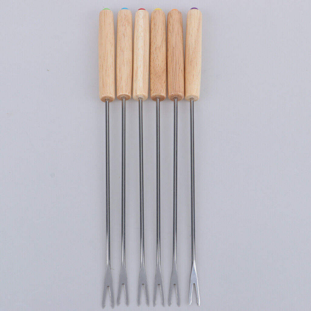 Reusable Fondue Forks with Heat Resistant Handle, Food Grade Cheese Chocolate