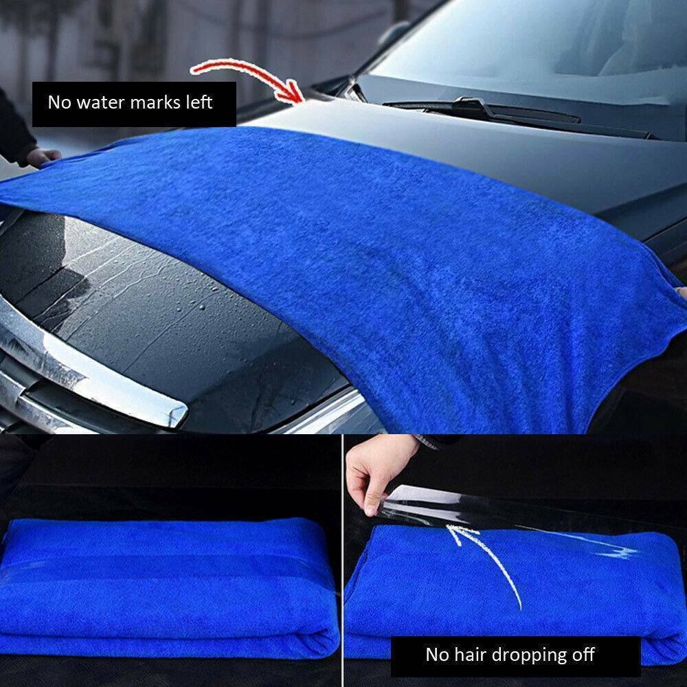 1 x LARGE MICROFIBRE CLEANING AUTO CAR DETAILING SOFT CLOTHS WASH TOWEL