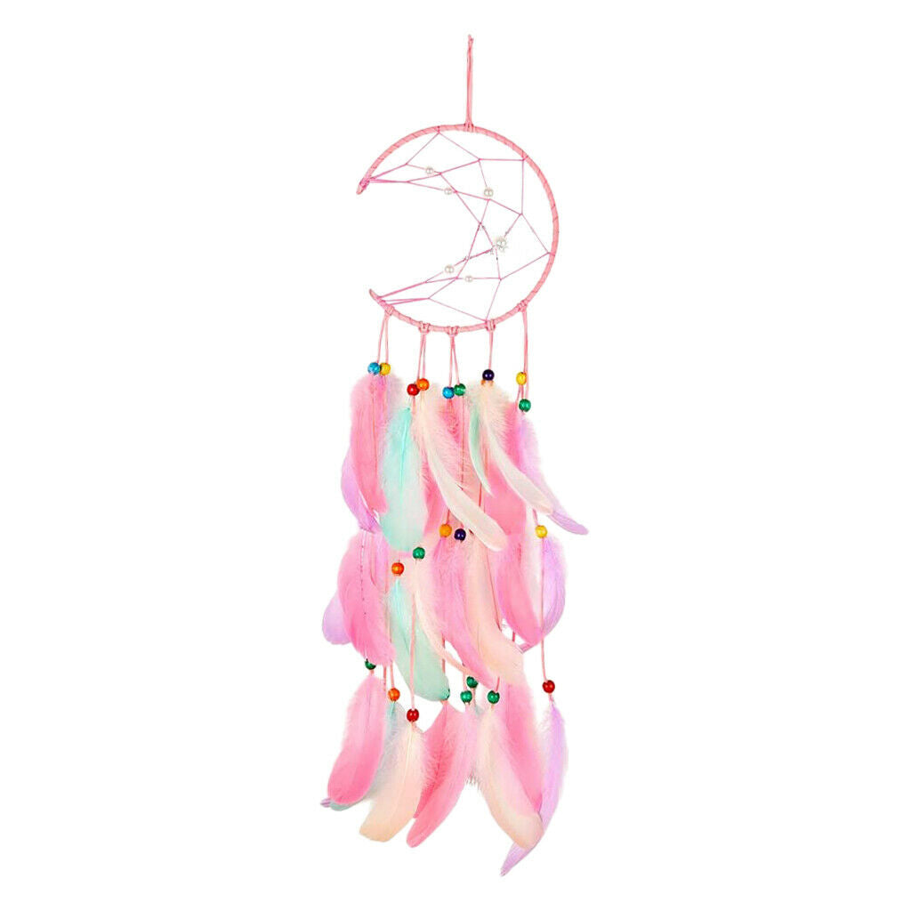 Dream Catchers for Kids, Moon Dream Catcher Feather Wall DÃ©cor for Girls