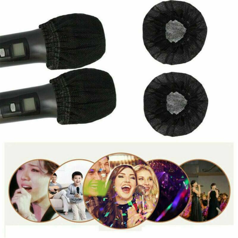 100PCS/set Disposable Cover Odor Removal Microphone Grill Hygiene Cover Black
