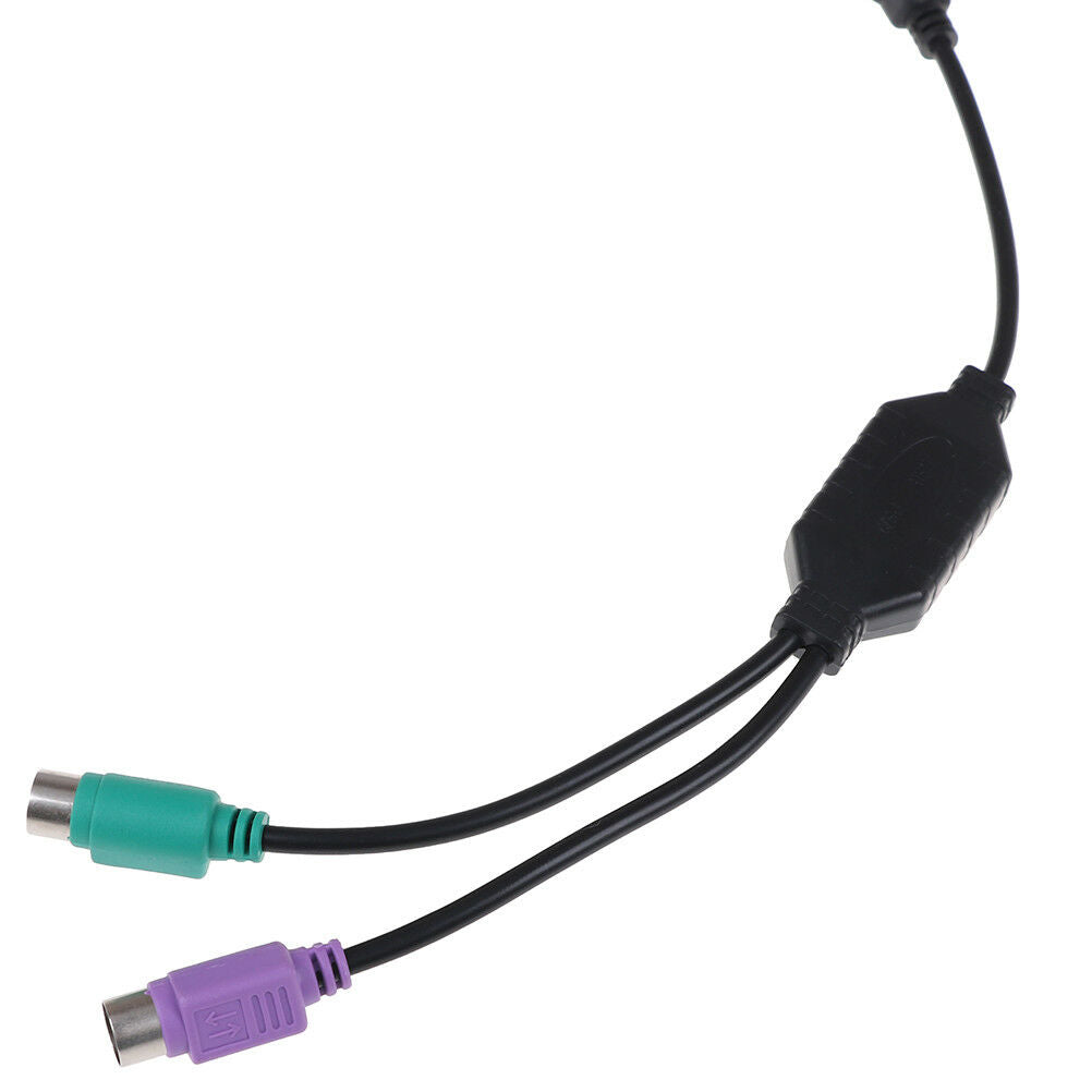 USB Male to ps/2 ps2 female converter cable cord keyboard mouse adapter N NDD