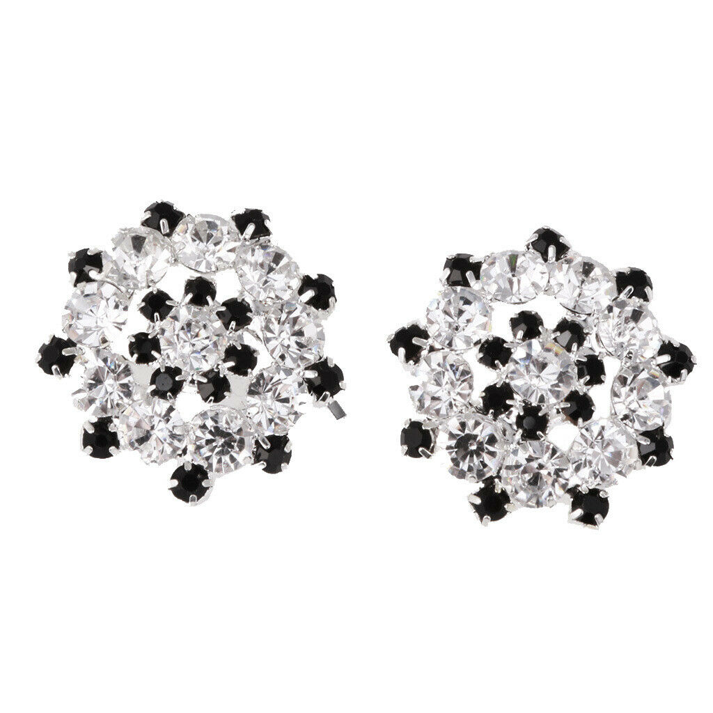 5 Pieces Sparkly Crystal Flower Shape Shank Buttons Sewing on Clothes Dress