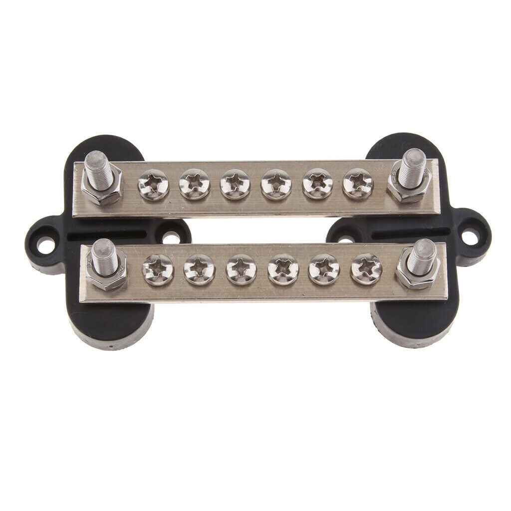 12 Positions Bus Bar Electric Terminal Junction Block W / 4 Stud 100A