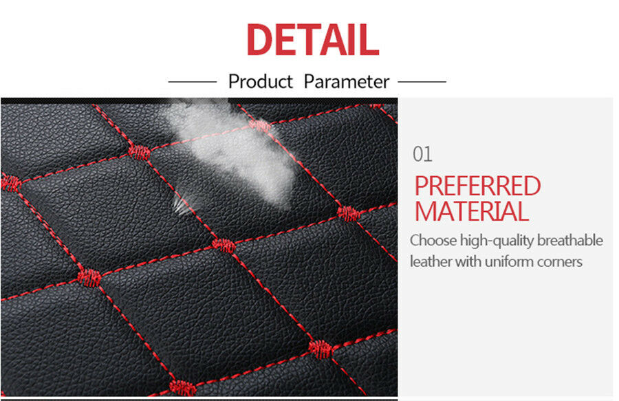 1Pcs PU Leather Car Back Seat Cover Cushion Four Season Car Interior Accessories
