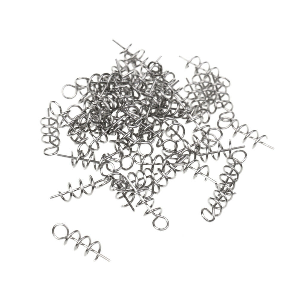50Pcs/lot Worm Fishing Hook Pin Fishing Screw Needle Fishing Lure Hooks