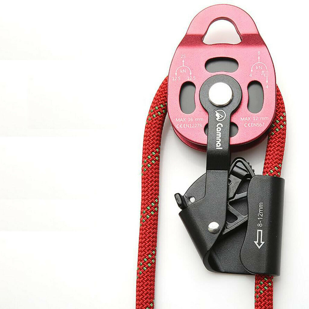 Heavy Duty Aluminum Tackle Pulley Lifter 880lb Capacity Rope Hoist