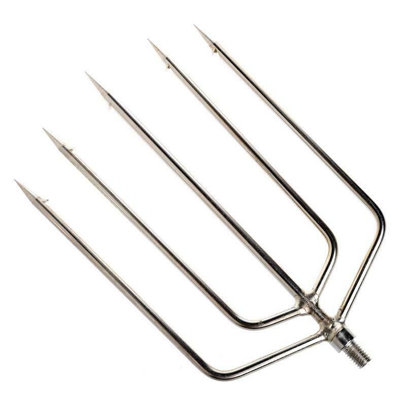 Stainless Steel Prong Harpoon Fish Fork Fishing Ice Breaker AccessoryTackleTool