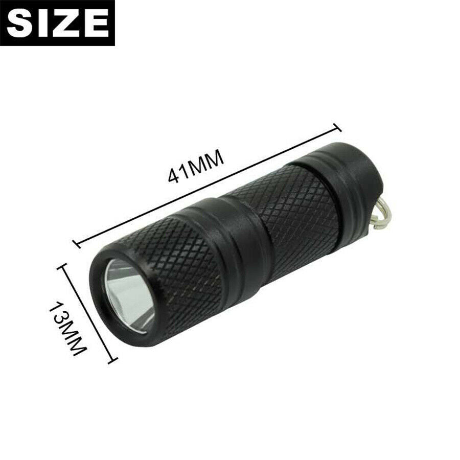 1Pcs Portable Mini Flashlight USB White LED Light Keychain Torch + 10180 Battery