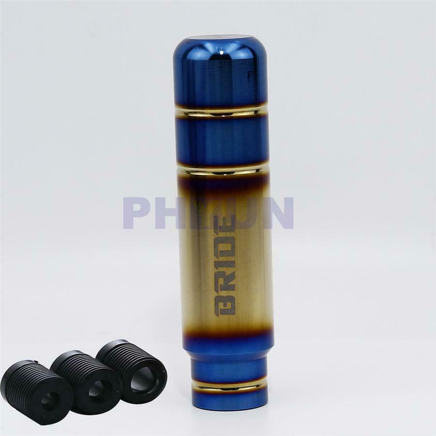 1x Aluminum Burnt Blue Car Gear Shift Knob Shifter Lever Head 130mm Universal