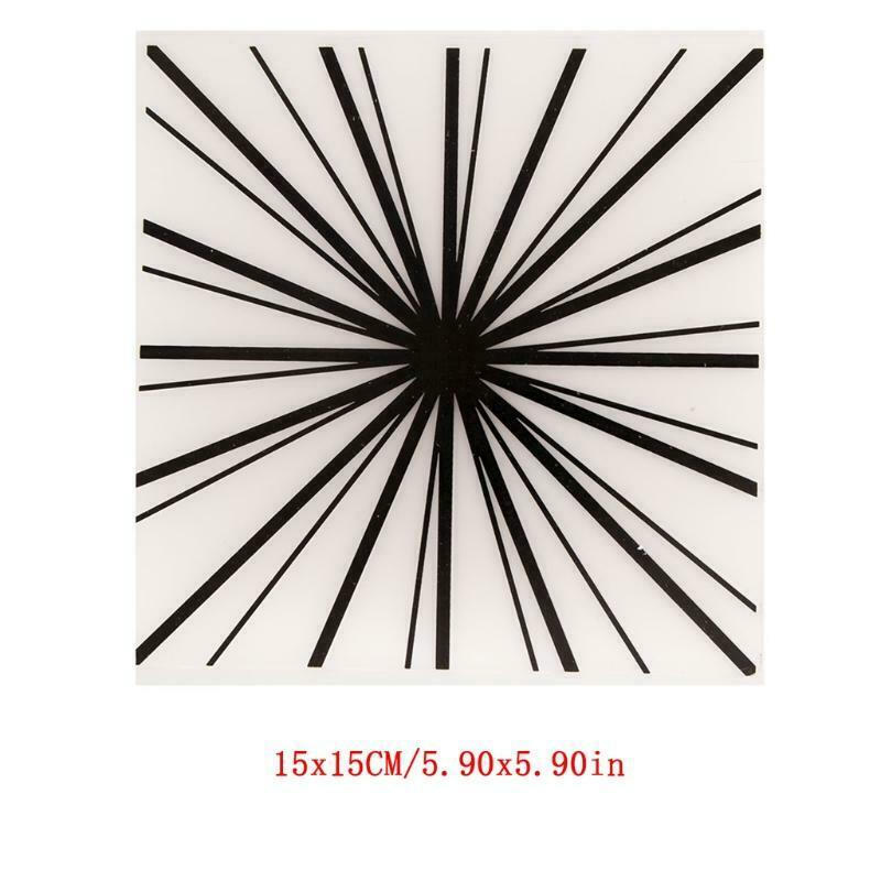 Radial Line Plastic Embossing Folder Stencil Template DIY Craft Making Pattern