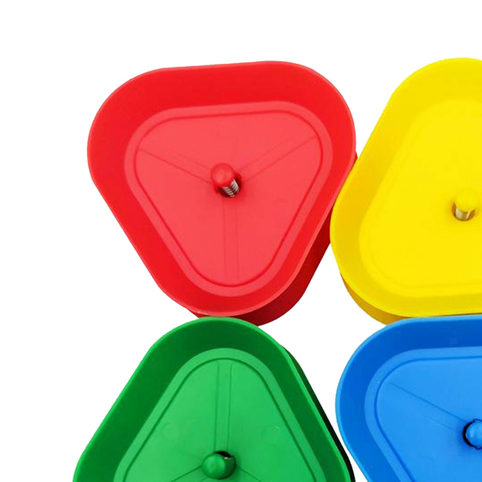 Triangle Shaped Playing Card Holder Red Blue Green Yellow for Children