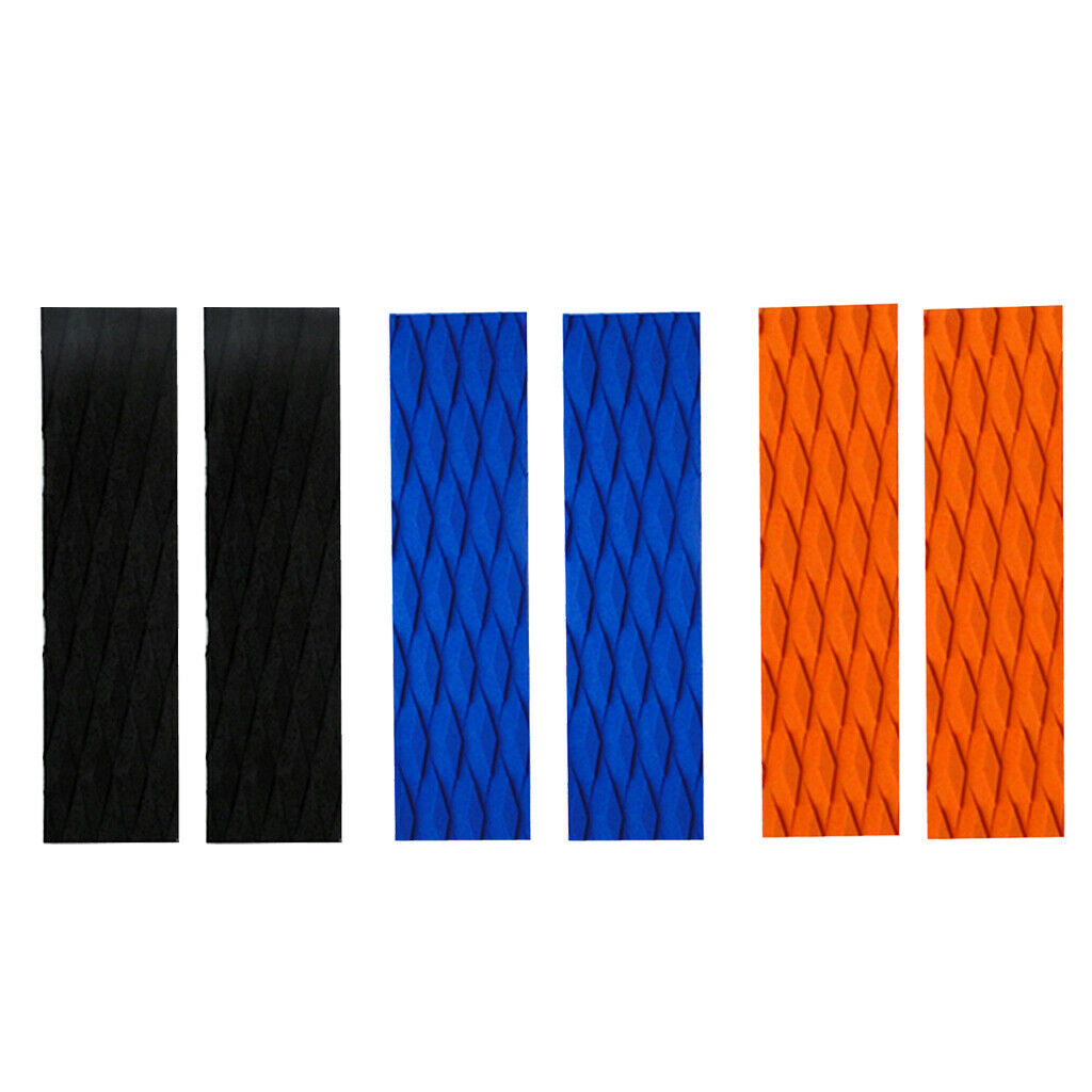 2 Pieces Diamond Grooved Non-slip Ultralight EVA Skimboard Tail Pads Traction