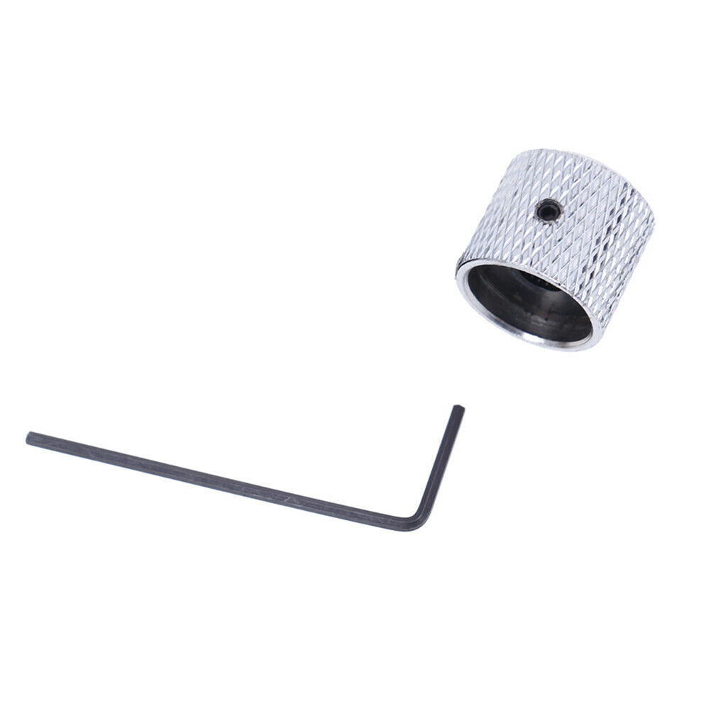 Quality chrome metal tele telecaster guitar dome knobs bass kn..l8