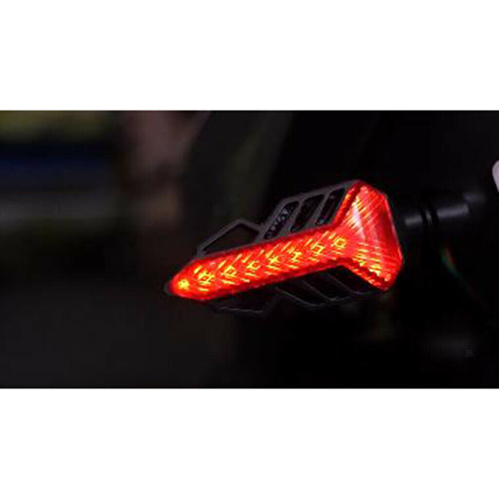 Flowing Water Running Lamp Turn Signal Light for Motorcycle Black + Red
