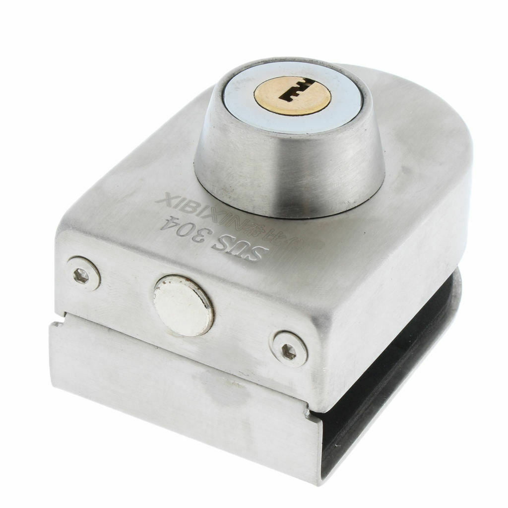 Blesiya Stainless Stee Single Glass Door Lock with 3Pcs Keys
