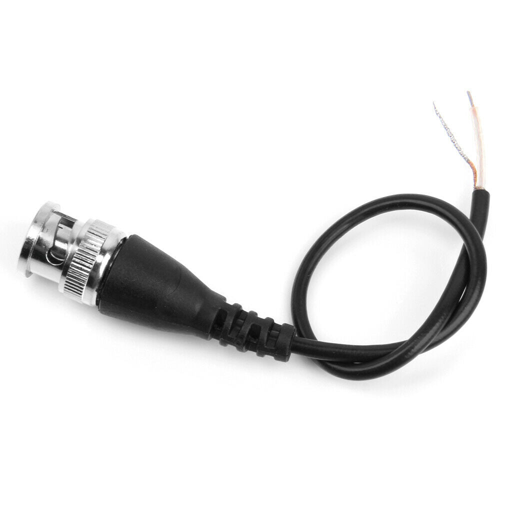 10pcs 20cm DC Power BNC Plug Pigtail Wire for CCTV Camera BNC Monitor Black